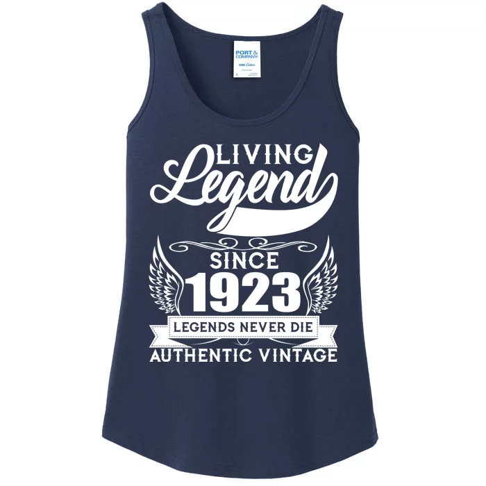 Authentic Vintage Living Legend Since 1923 Legends Never Die 100th Birthday Ladies Essential Tank