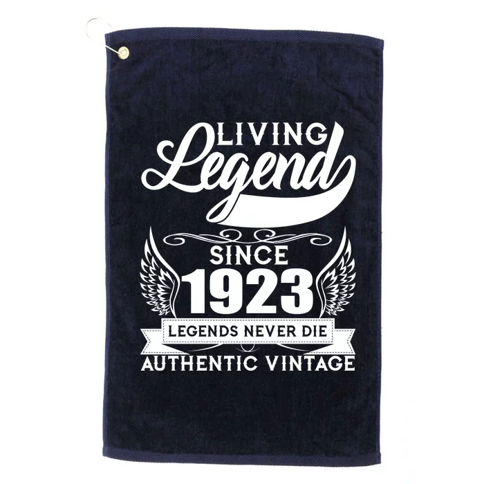 Authentic Vintage Living Legend Since 1923 Legends Never Die 100th Birthday Platinum Collection Golf Towel