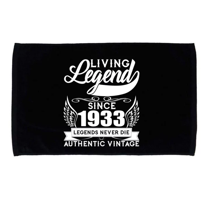 Authentic Vintage Living Legend Since 1933 Legends Never Die 90th Birthday Microfiber Hand Towel