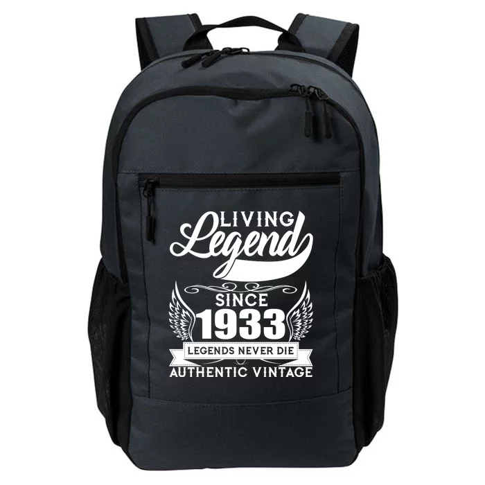 Authentic Vintage Living Legend Since 1933 Legends Never Die 90th Birthday Daily Commute Backpack