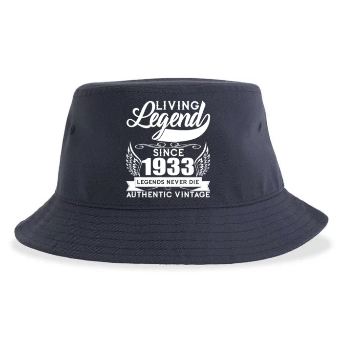 Authentic Vintage Living Legend Since 1933 Legends Never Die 90th Birthday Sustainable Bucket Hat