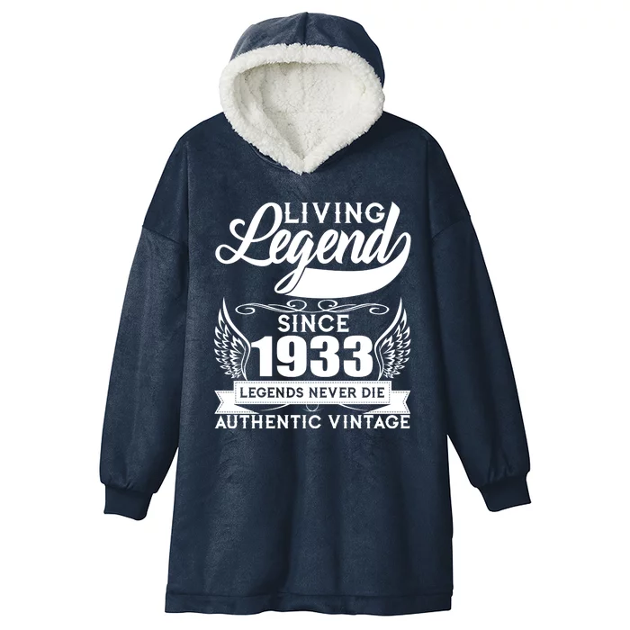 Authentic Vintage Living Legend Since 1933 Legends Never Die 90th Birthday Hooded Wearable Blanket