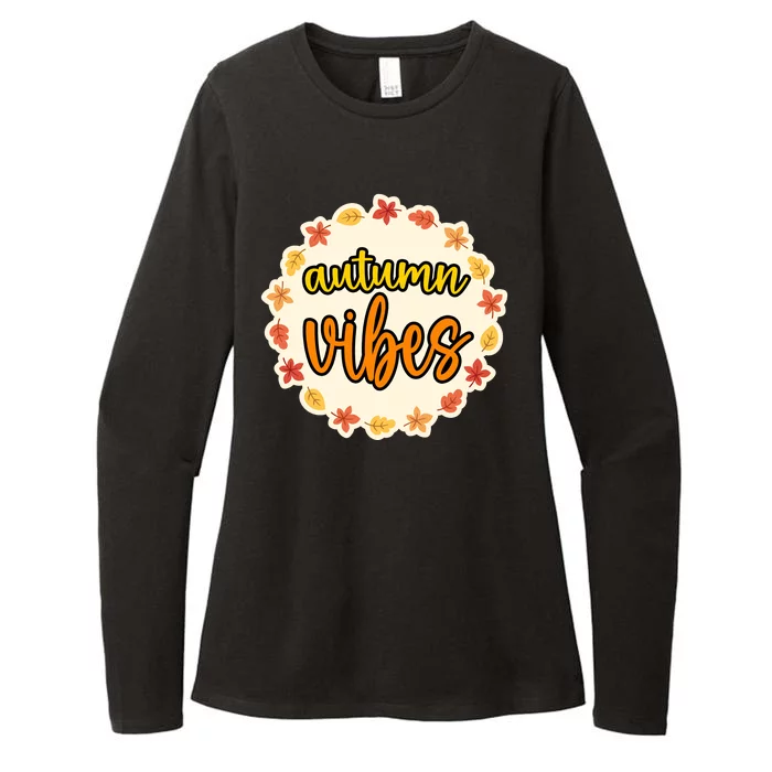 Autumn Vibes Leaf Season Womens CVC Long Sleeve Shirt