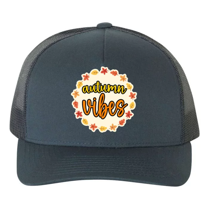 Autumn Vibes Leaf Season Yupoong Adult 5-Panel Trucker Hat