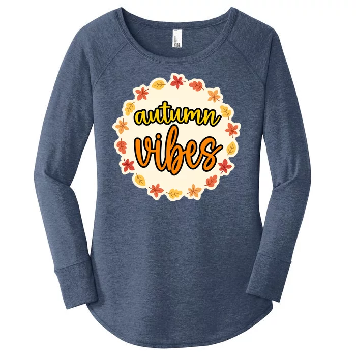 Autumn Vibes Leaf Season Women's Perfect Tri Tunic Long Sleeve Shirt