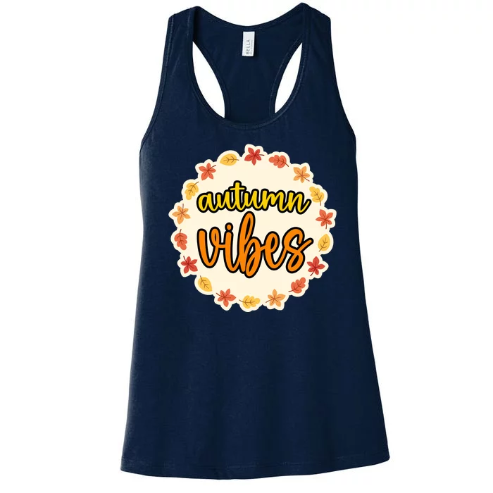 Autumn Vibes Leaf Season Women's Racerback Tank