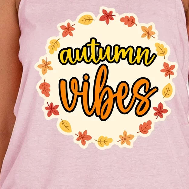 Autumn Vibes Leaf Season Women's Knotted Racerback Tank