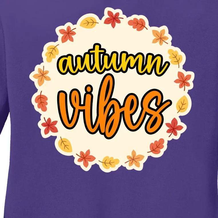 Autumn Vibes Leaf Season Ladies Long Sleeve Shirt