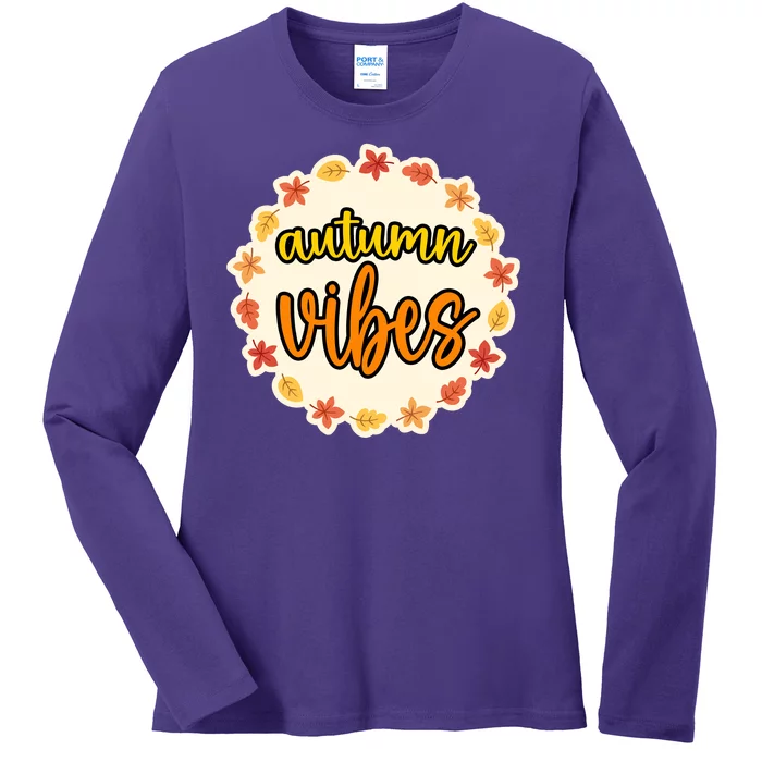 Autumn Vibes Leaf Season Ladies Long Sleeve Shirt