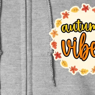 Autumn Vibes Leaf Season Full Zip Hoodie