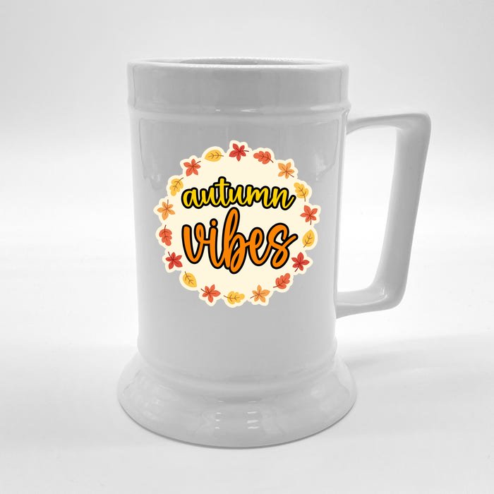 Autumn Vibes Leaf Season Front & Back Beer Stein