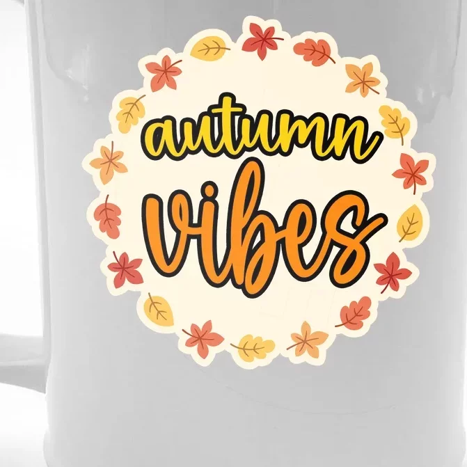 Autumn Vibes Leaf Season Front & Back Beer Stein