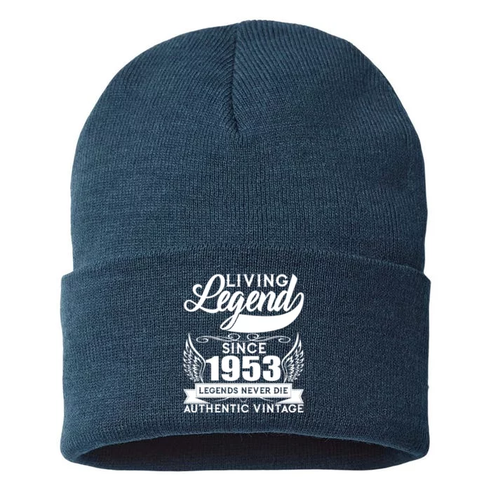 Authentic Vintage Living Legend Since 1953 Legends Never Die 70th Birthday Sustainable Knit Beanie