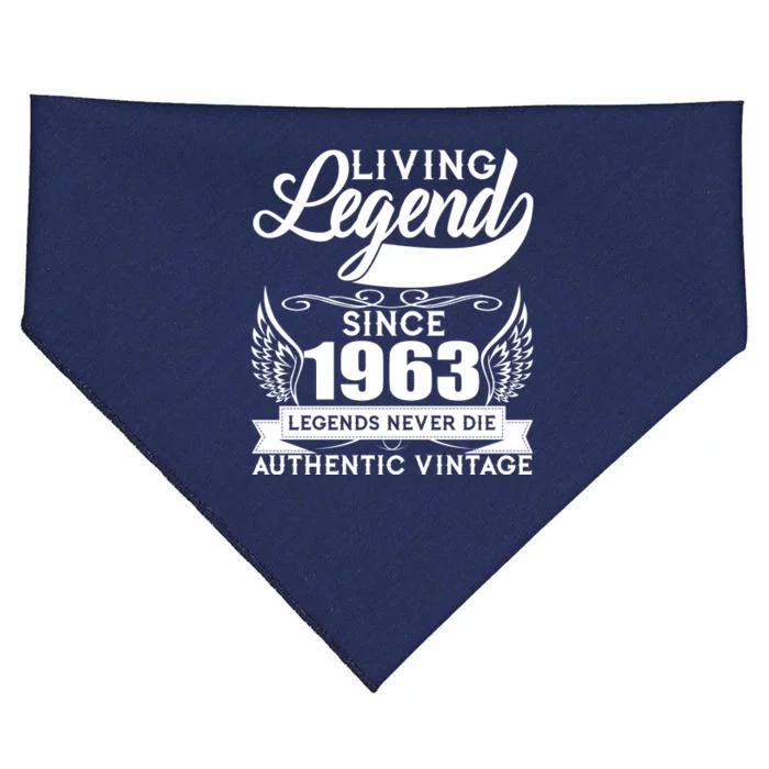 Authentic Vintage Living Legend Since 1963 Legends Never Die 60th Birthday USA-Made Doggie Bandana