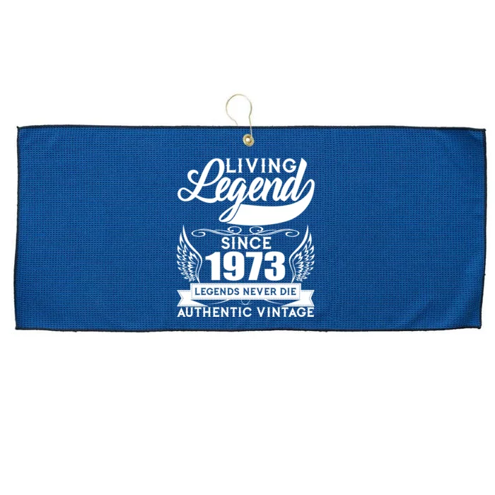 Authentic Vintage Living Legend Since 1973 Legends Never Die 50th Birthday Large Microfiber Waffle Golf Towel