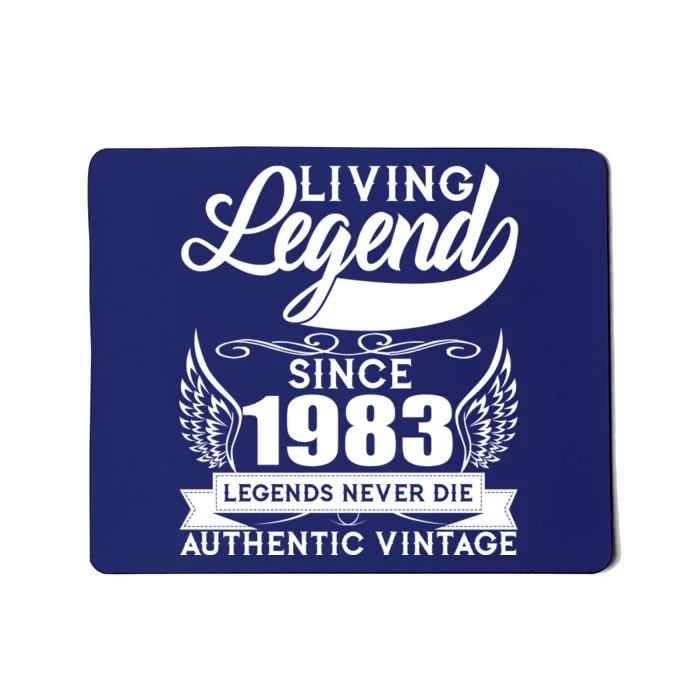 Authentic Vintage Living Legend Since 1983 Legends Never Die 40th Birthday Mousepad