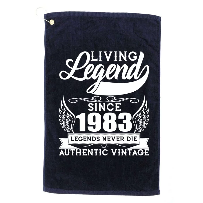 Authentic Vintage Living Legend Since 1983 Legends Never Die 40th Birthday Platinum Collection Golf Towel