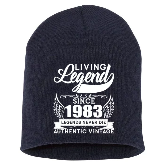 Authentic Vintage Living Legend Since 1983 Legends Never Die 40th Birthday Short Acrylic Beanie