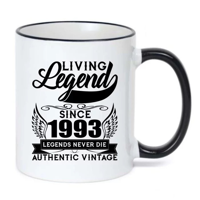 Authentic Vintage Living Legend Since 1993 Legends Never Die 30th Birthday Black Color Changing Mug