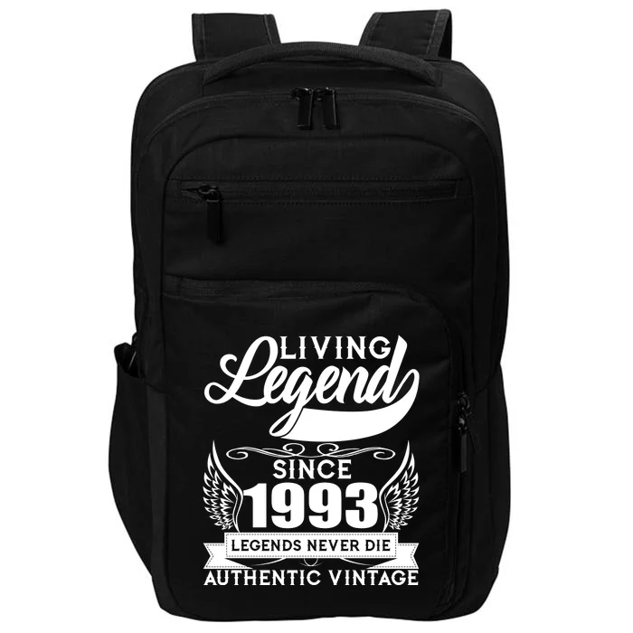 Authentic Vintage Living Legend Since 1993 Legends Never Die 30th Birthday Impact Tech Backpack