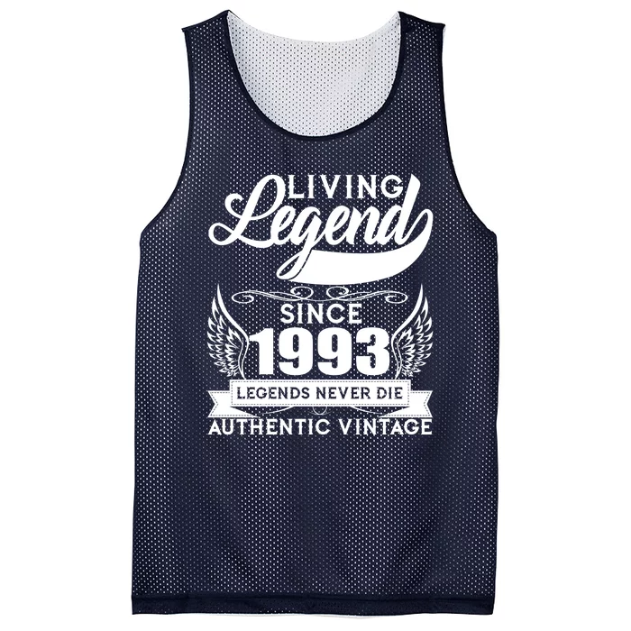 Authentic Vintage Living Legend Since 1993 Legends Never Die 30th Birthday Mesh Reversible Basketball Jersey Tank