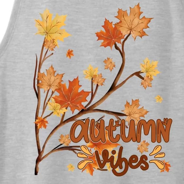 Autumn Vibes Leaves Cozy Ladies Tri-Blend Wicking Tank