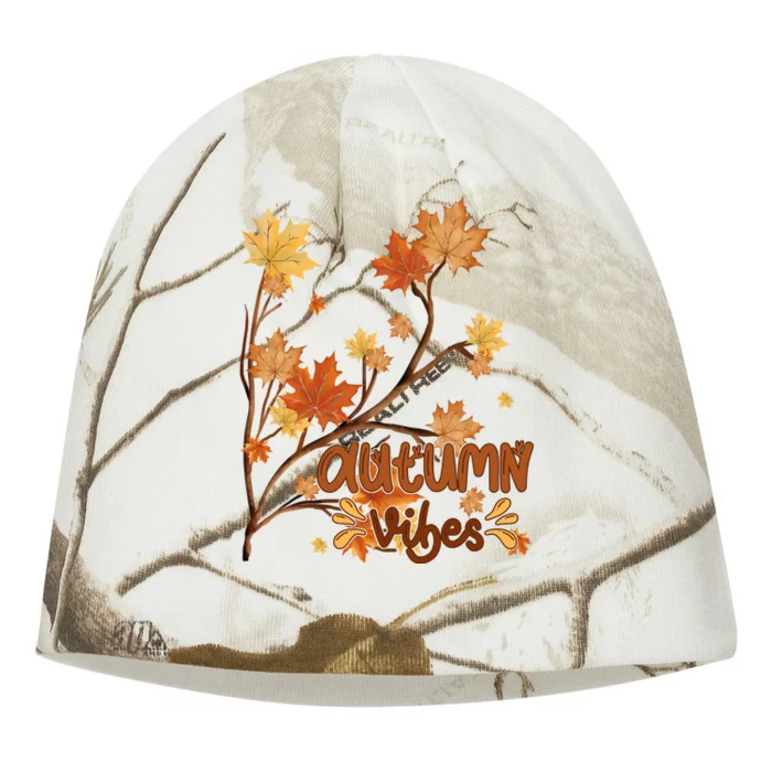 Autumn Vibes Leaves Cozy Kati - Camo Knit Beanie