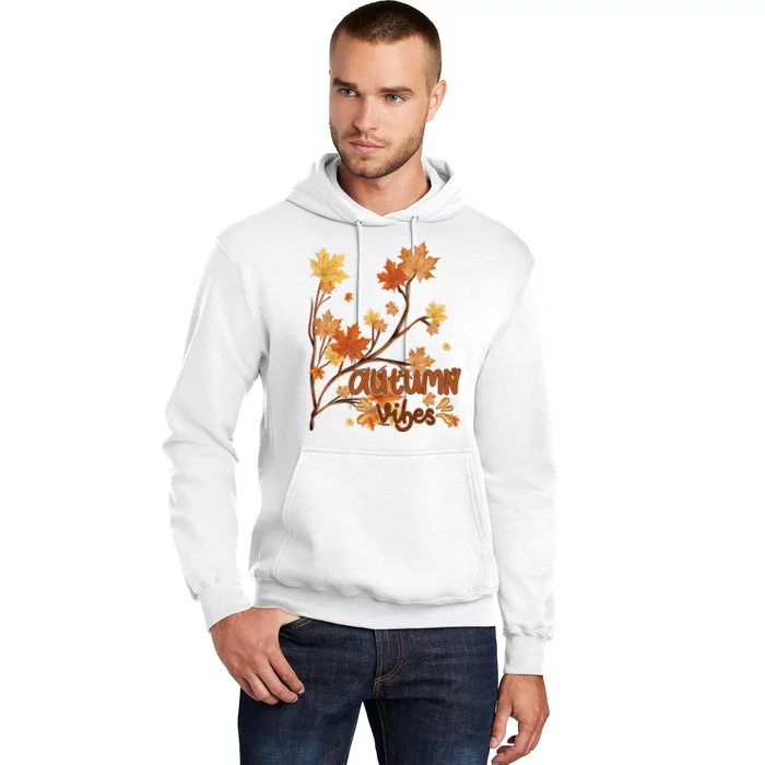 Autumn Vibes Leaves Cozy Hoodie