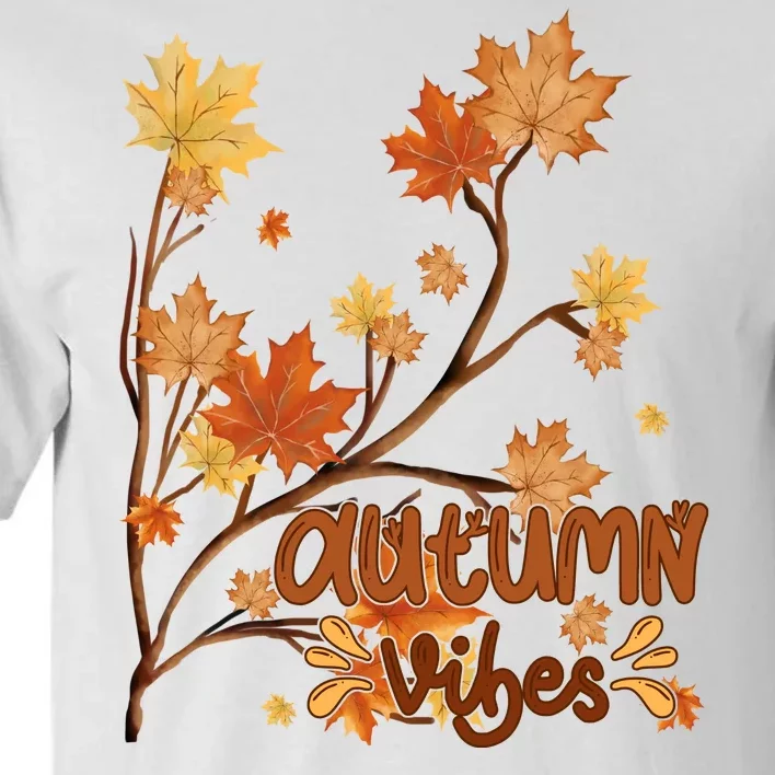 Autumn Vibes Leaves Cozy Tall T-Shirt