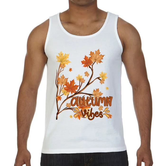 Autumn Vibes Leaves Cozy Comfort Colors® Tank Top