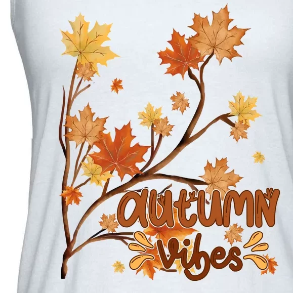 Autumn Vibes Leaves Cozy Ladies Essential Flowy Tank