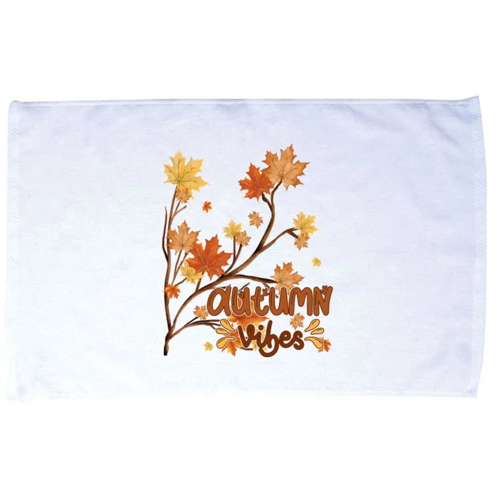 Autumn Vibes Leaves Cozy Microfiber Hand Towel