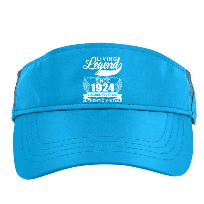 Authentic Vintage Living Legend Since 1924 Legends Never Die 100th Birthday Adult Drive Performance Visor