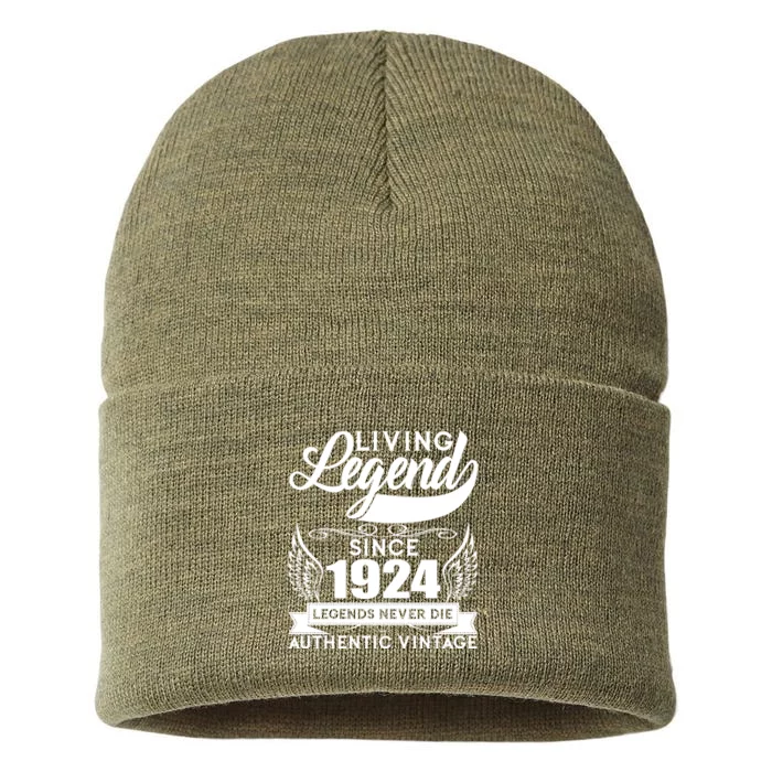 Authentic Vintage Living Legend Since 1924 Legends Never Die 100th Birthday Sustainable Knit Beanie