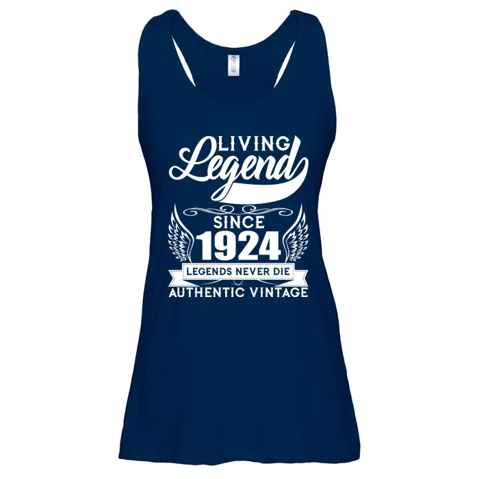 Authentic Vintage Living Legend Since 1924 Legends Never Die 100th Birthday Ladies Essential Flowy Tank