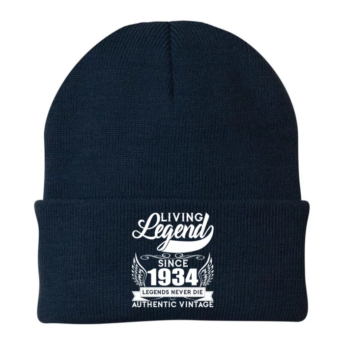 Authentic Vintage Living Legend Since 1934 Legends Never Die 90th Birthday Knit Cap Winter Beanie