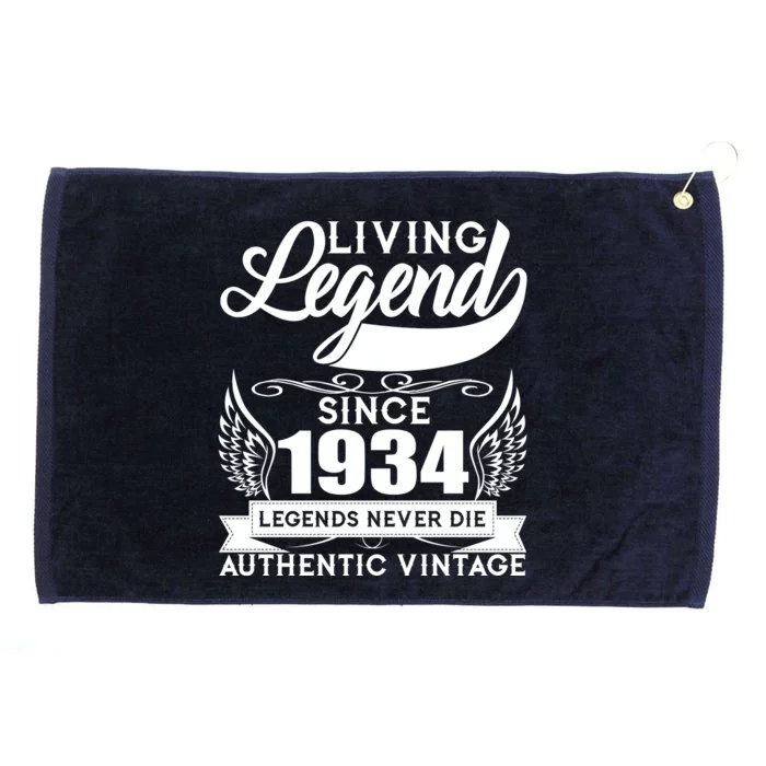 Authentic Vintage Living Legend Since 1934 Legends Never Die 90th Birthday Grommeted Golf Towel