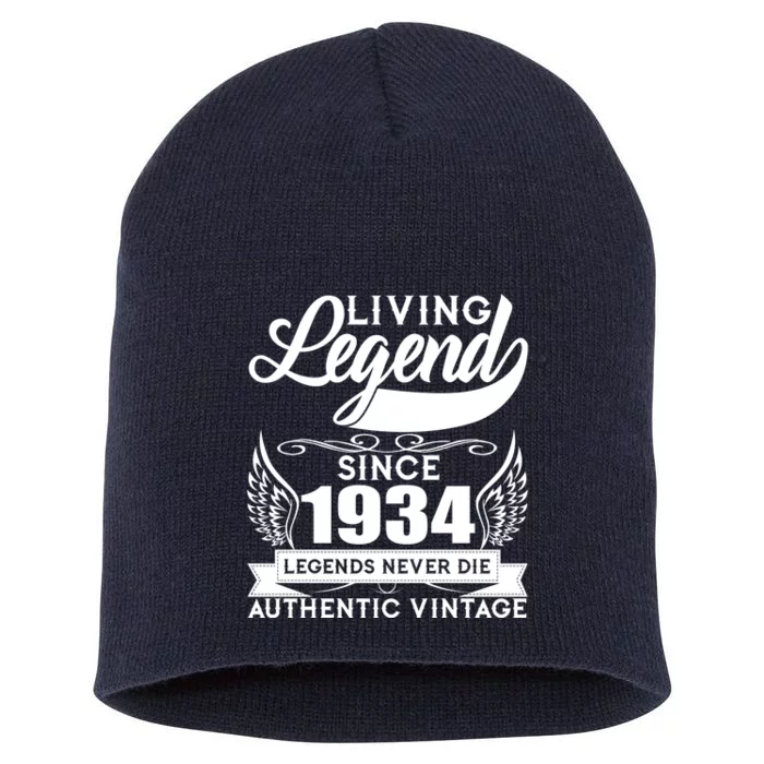 Authentic Vintage Living Legend Since 1934 Legends Never Die 90th Birthday Short Acrylic Beanie