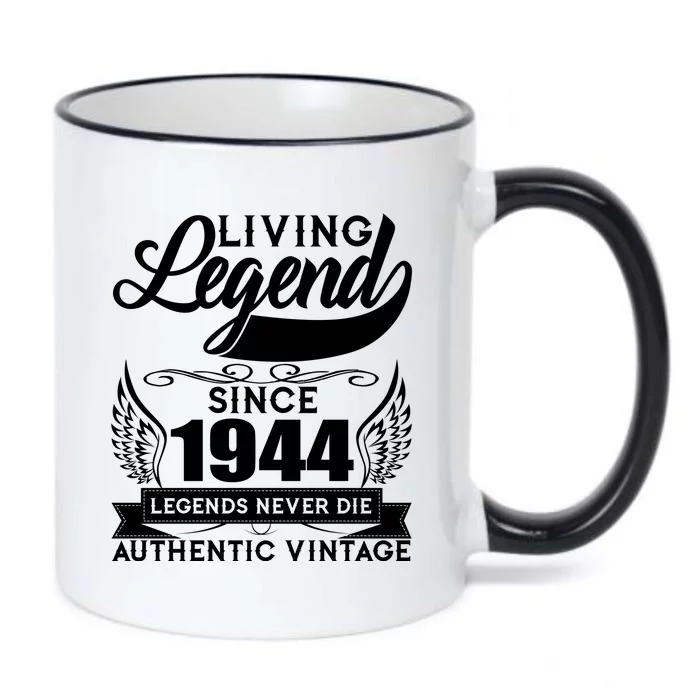 Authentic Vintage Living Legend Since 1944 Legends Never Die 80th Birthday Black Color Changing Mug