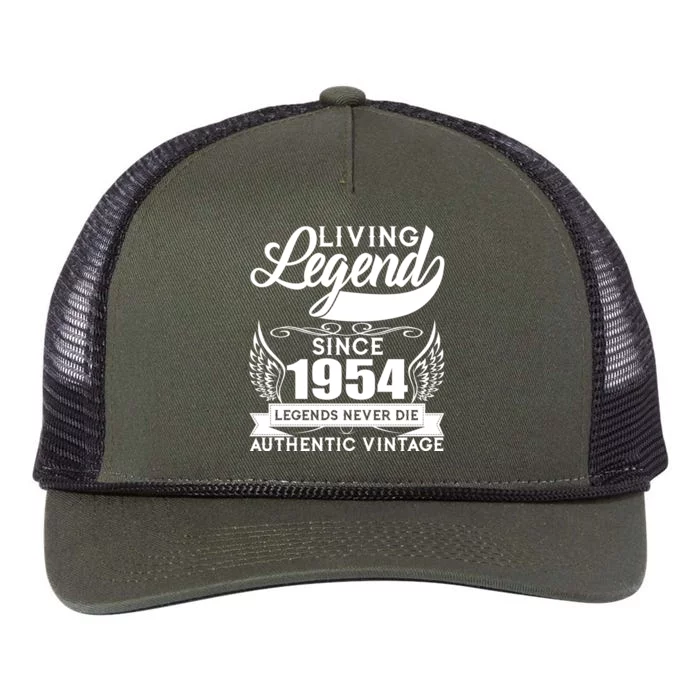 Authentic Vintage Living Legend Since 1954 Legends Never Die 70th Birthday Retro Rope Trucker Hat Cap