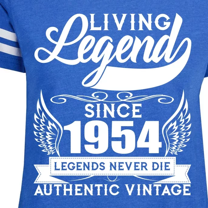 Authentic Vintage Living Legend Since 1954 Legends Never Die 70th Birthday Enza Ladies Jersey Football T-Shirt