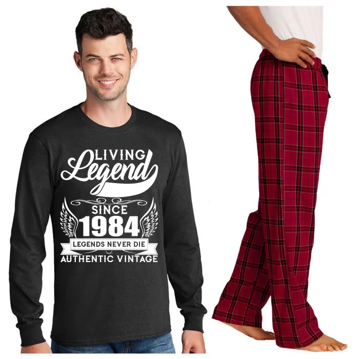 Authentic Vintage Living Legend Since 1984 Legends Never Die 40th Birthday Long Sleeve Pajama Set