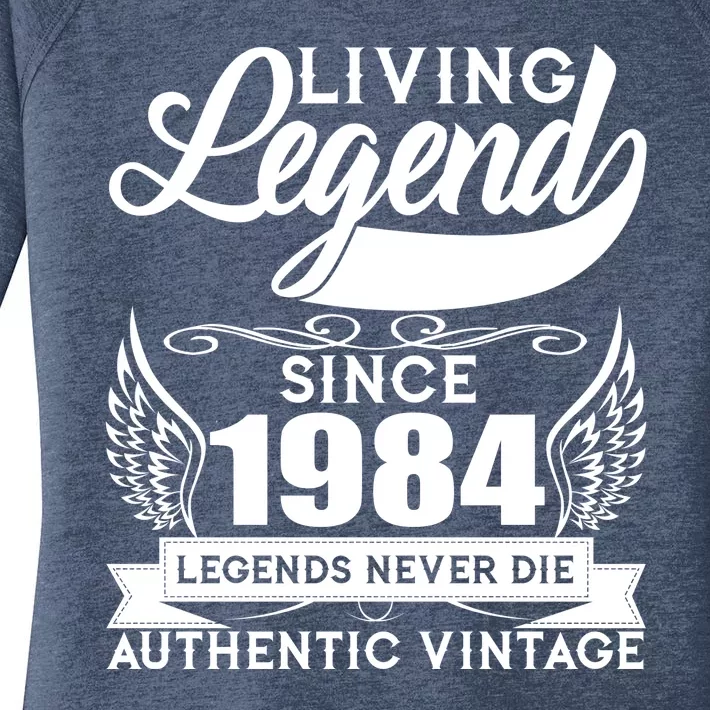 Authentic Vintage Living Legend Since 1984 Legends Never Die 40th Birthday Women's Perfect Tri Tunic Long Sleeve Shirt