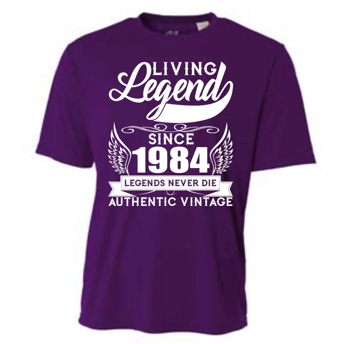 Authentic Vintage Living Legend Since 1984 Legends Never Die 40th Birthday Cooling Performance Crew T-Shirt