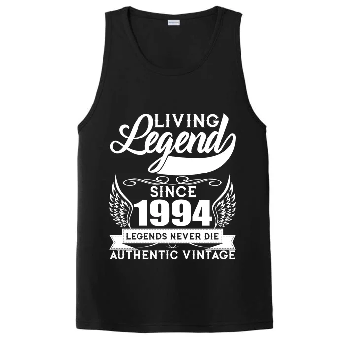 Authentic Vintage Living Legend Since 1994 Legends Never Die 30th Birthday Performance Tank