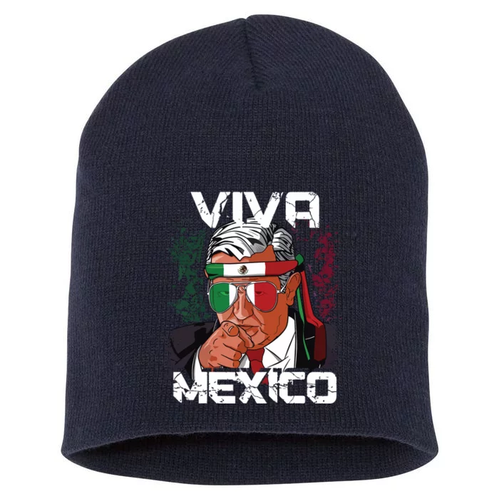 Amlo Viva Mexico Dia De Independencia Camiseta Gift Short Acrylic Beanie