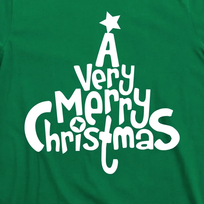 A Very Merry Christmas Tree Logo T-Shirt