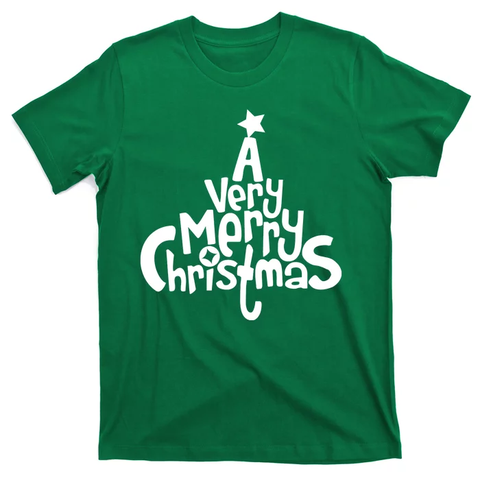 A Very Merry Christmas Tree Logo T-Shirt