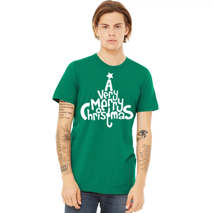 A Very Merry Christmas Tree Logo Premium T-Shirt