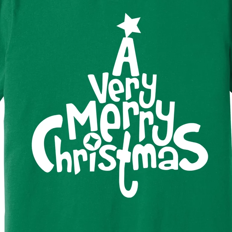 A Very Merry Christmas Tree Logo Premium T-Shirt